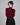 Turtleneck Ribbed Knitted Sweater Maroon