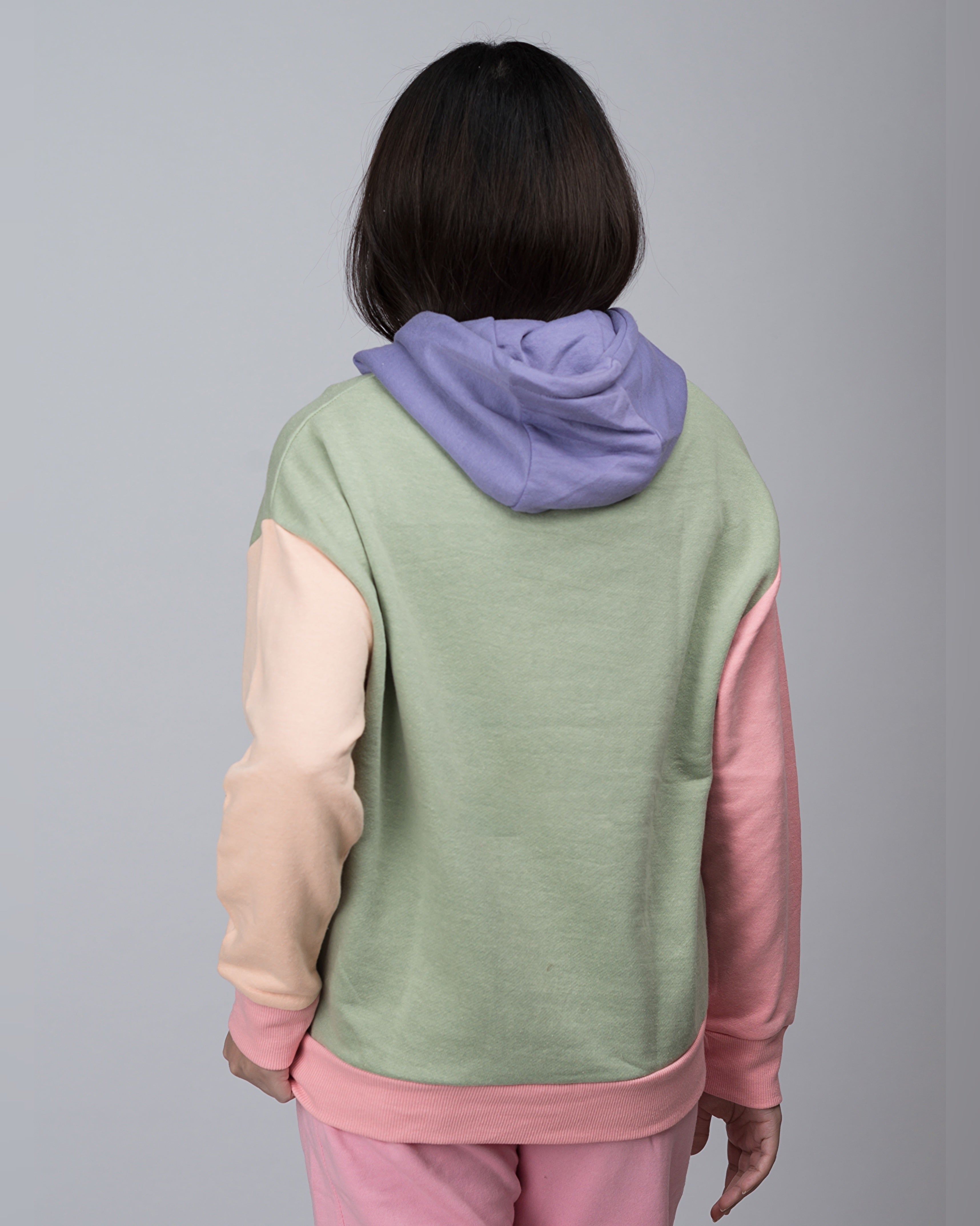 Street Rules Contrast Colour Block Oversized Hood