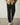 Mid Stripe Loose Bottom Trouser Black