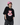Pink Teddy Embroidered Patched Drop Shoulder Oversized Tee Black