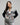 London Embroidered Zipper Baseball Jacket Grey