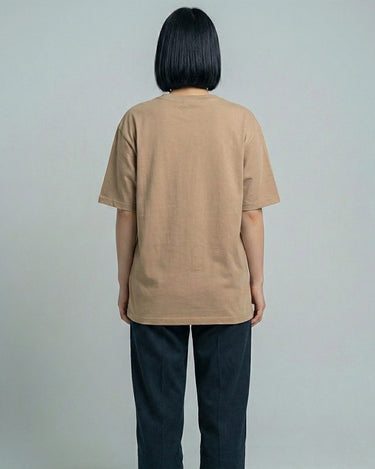 Mocha Bear Graphic Drop Shoulder Oversized Tee