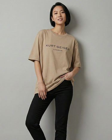 Kurt Geiger London Graphic Drop Shoulder Oversized Tee