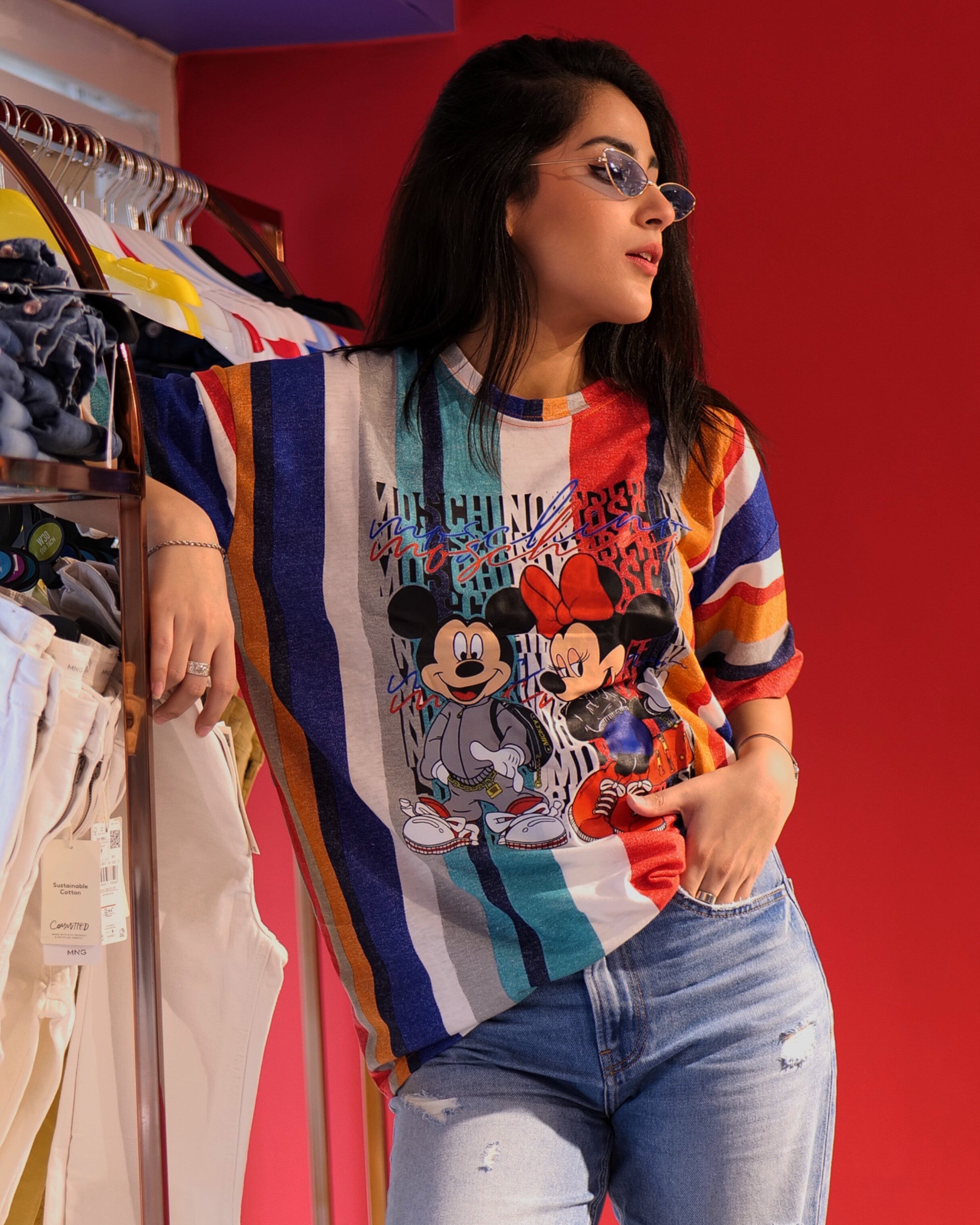 Moschino Disney Drop Shoulder Oversized Tee