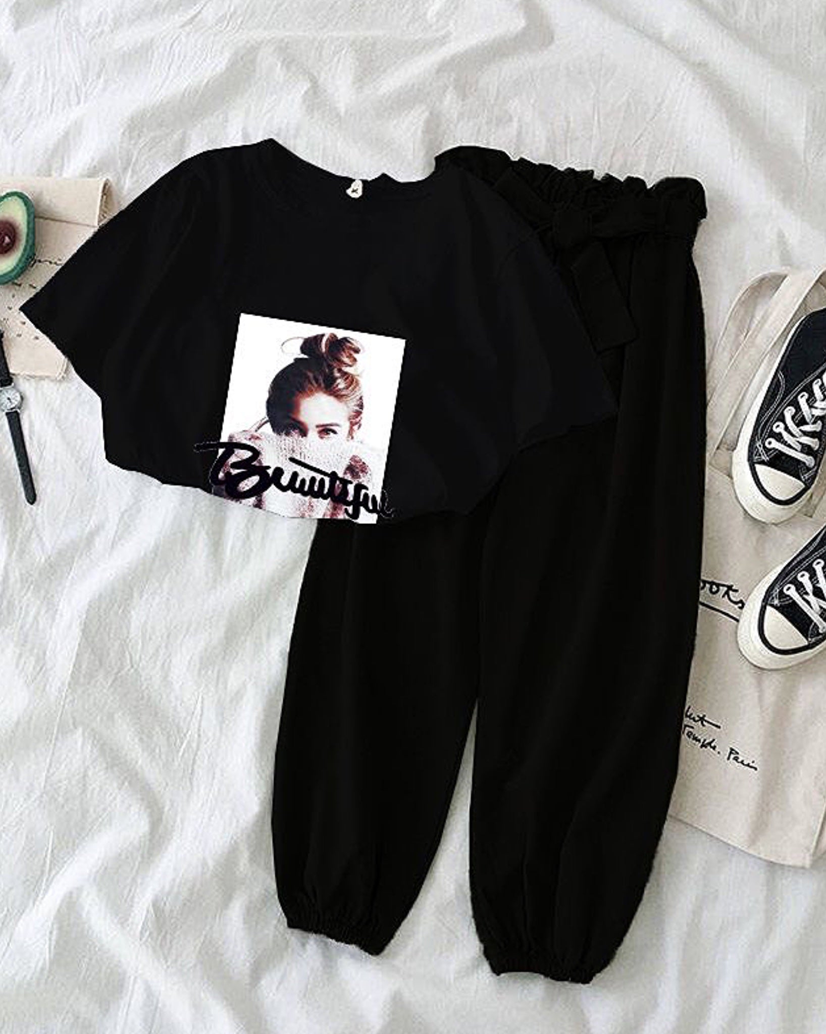 Graphic Tee & Jogger Pants Tracksuit