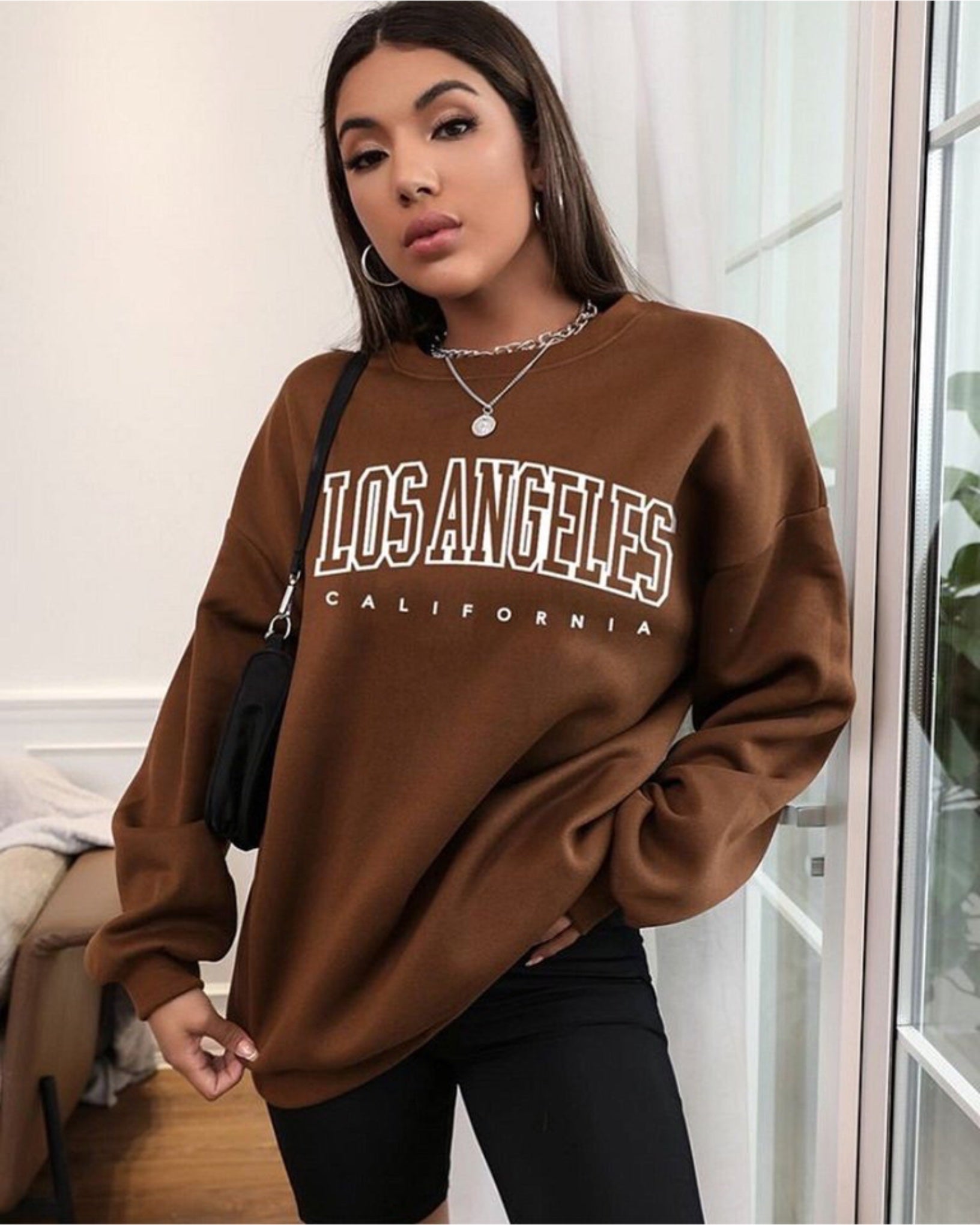 Los Angeles Graphic Sweatshirt Brown