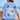 Singing Melody Graphic Drop Shoulder Oversized Tee Sky Blue