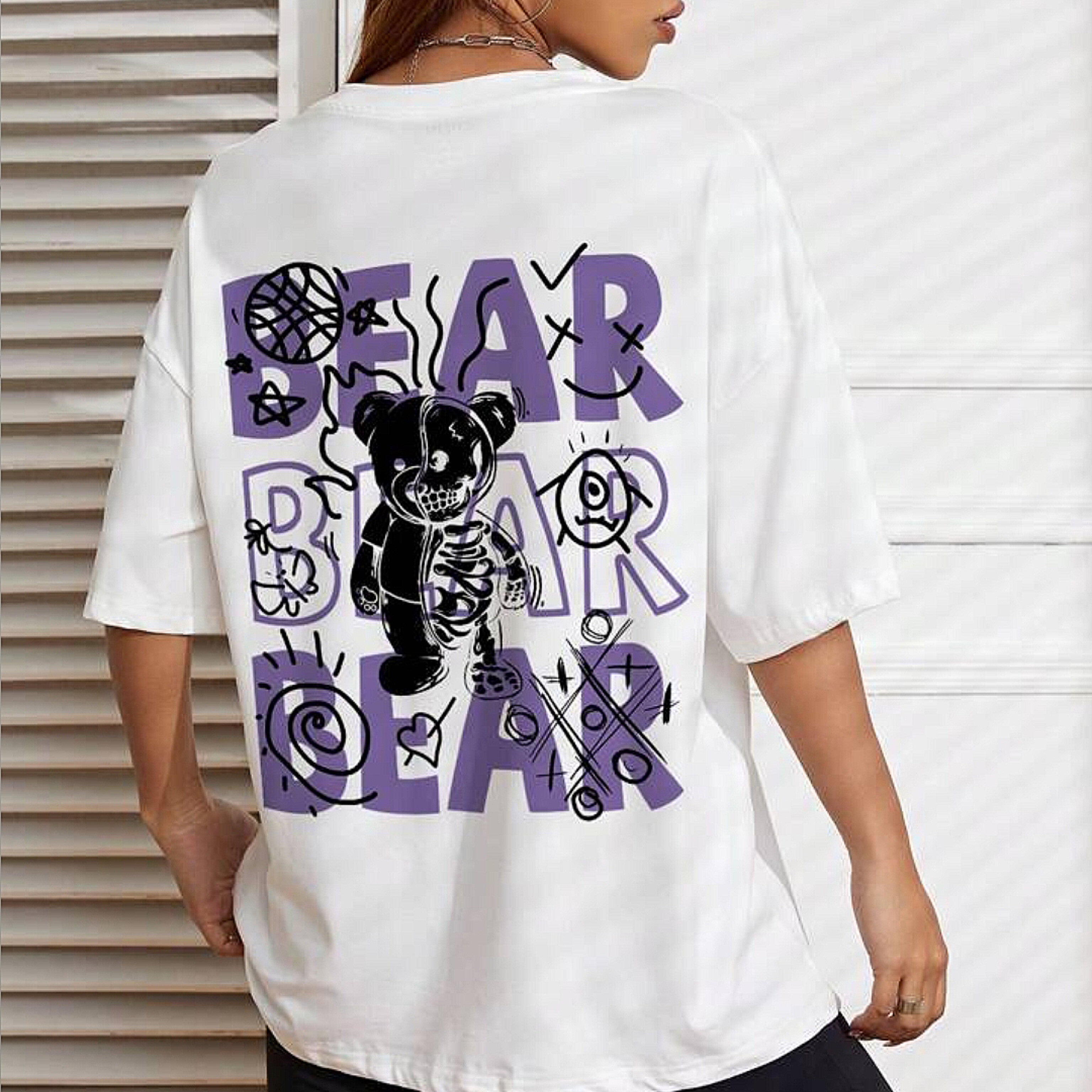 Bear Fear Graphic Drop Shoulder Oversized Tee