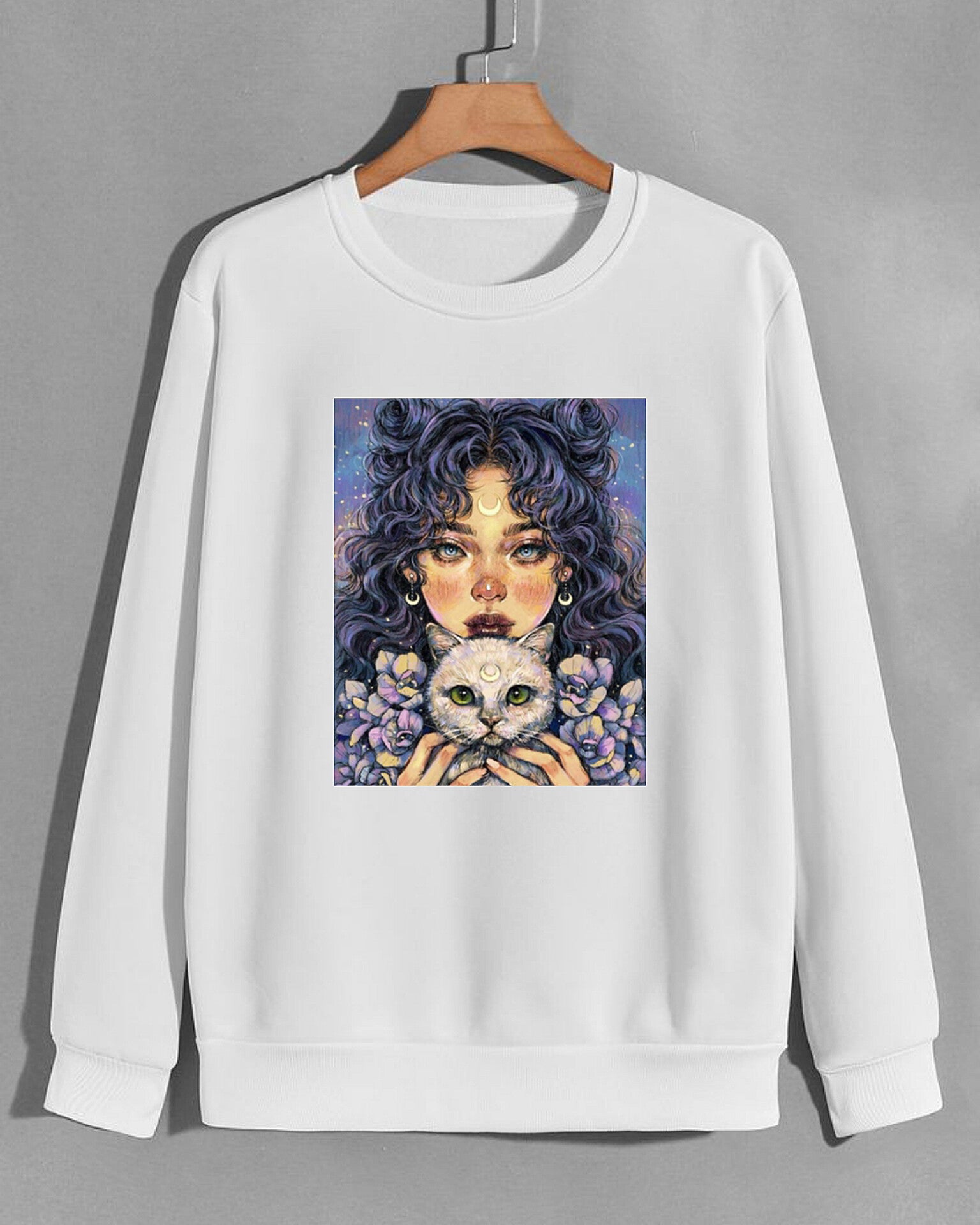 Cat Girl Graphic Sweatshirt