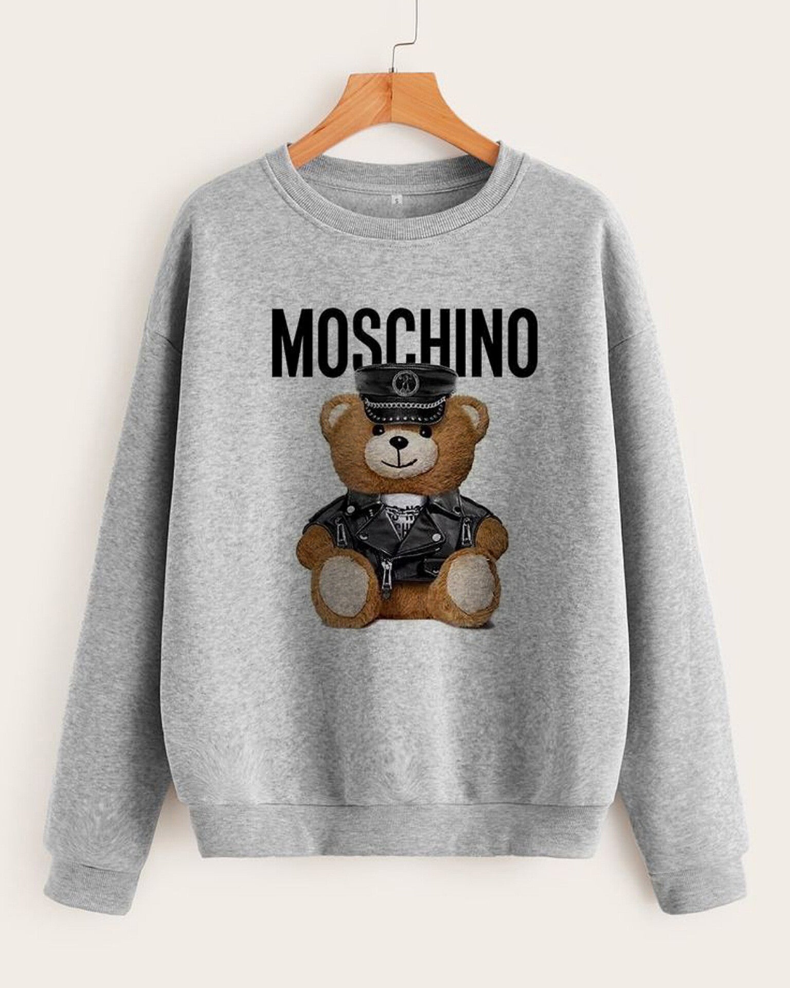 Moschino Bear Graphic Sweatshirt Grey