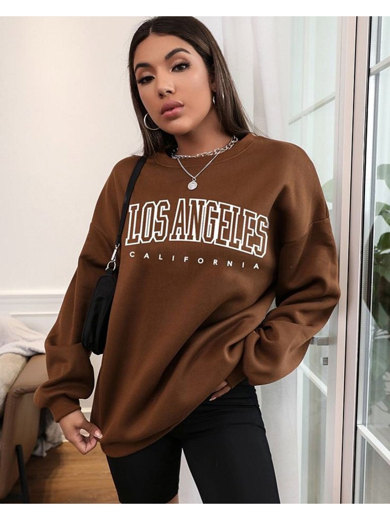 Los Angeles Graphic Sweatshirt Brown