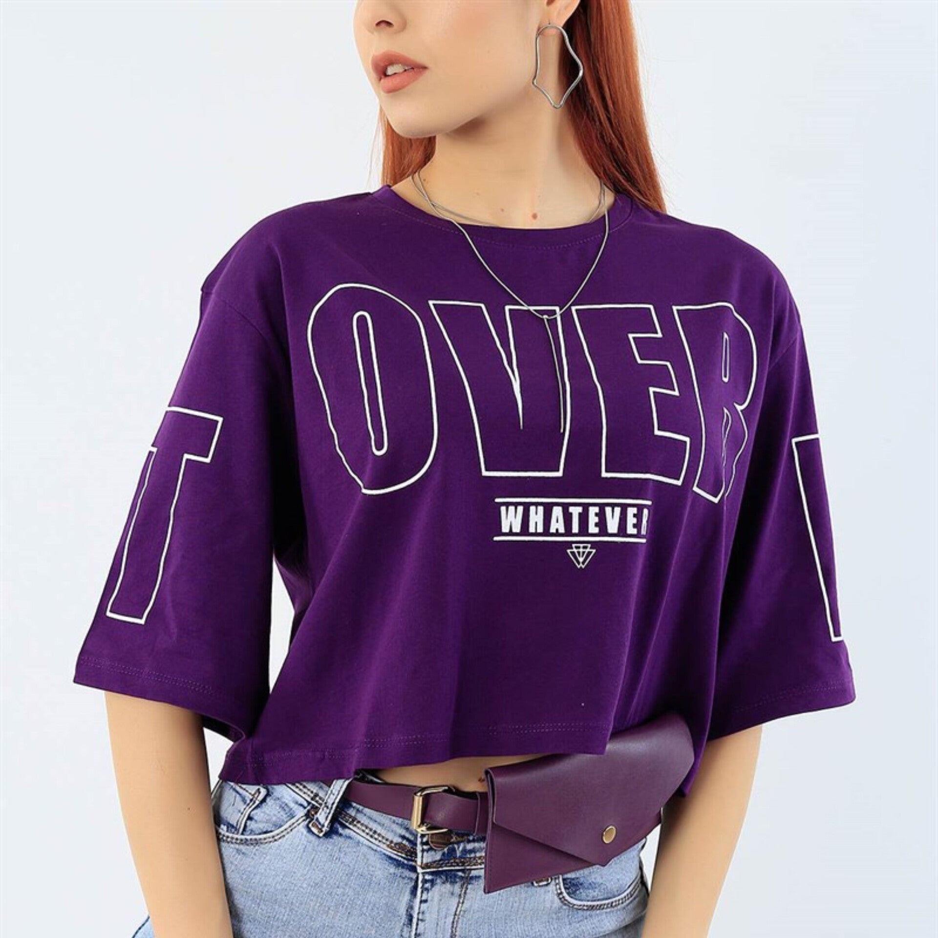 Over It Graphic Oversized Crop Top