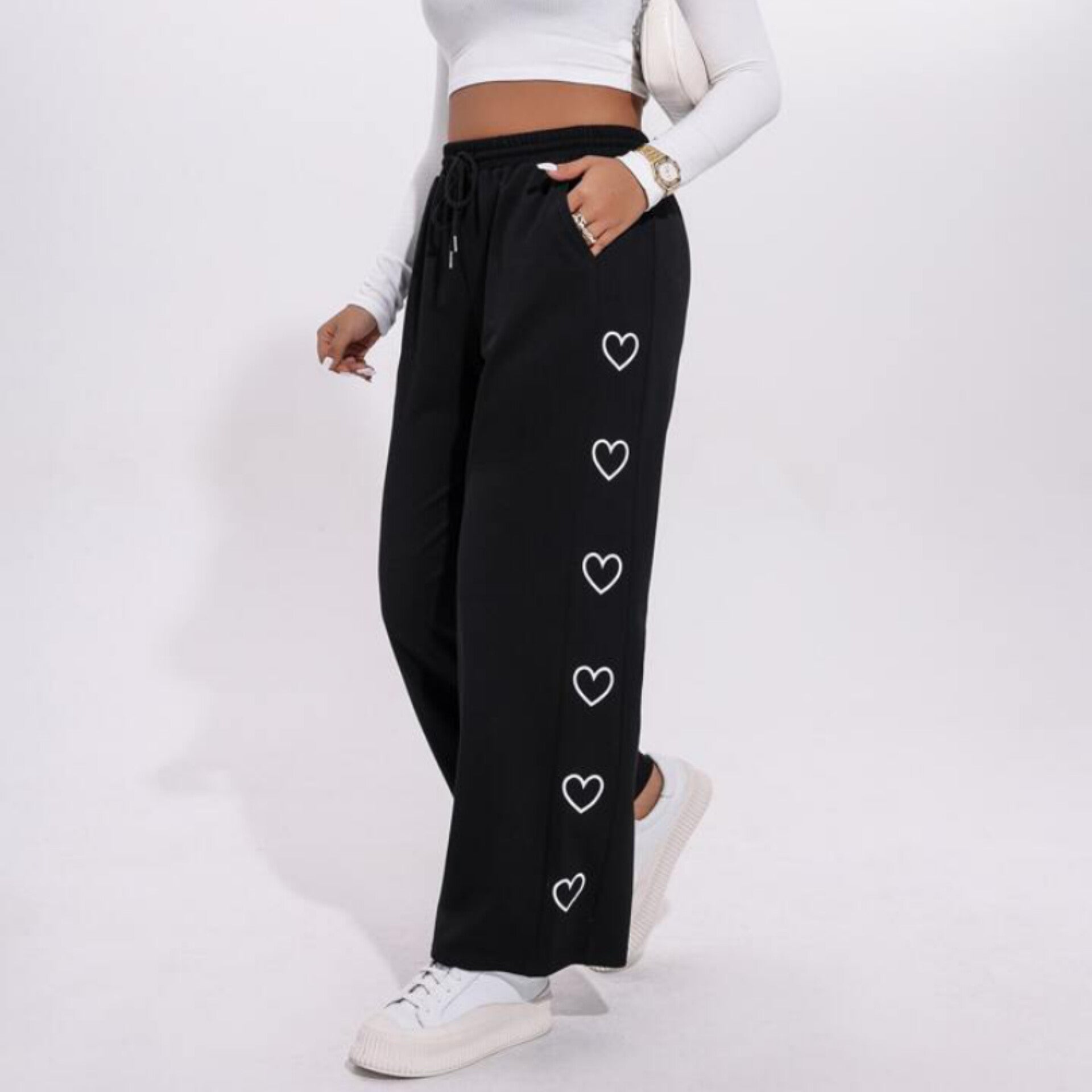 Black Hearts Trouser Pant