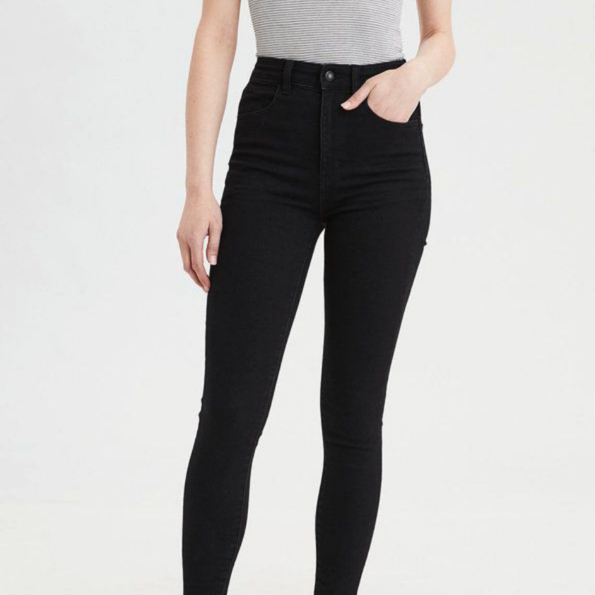 Black High Waist Skinny Jeans