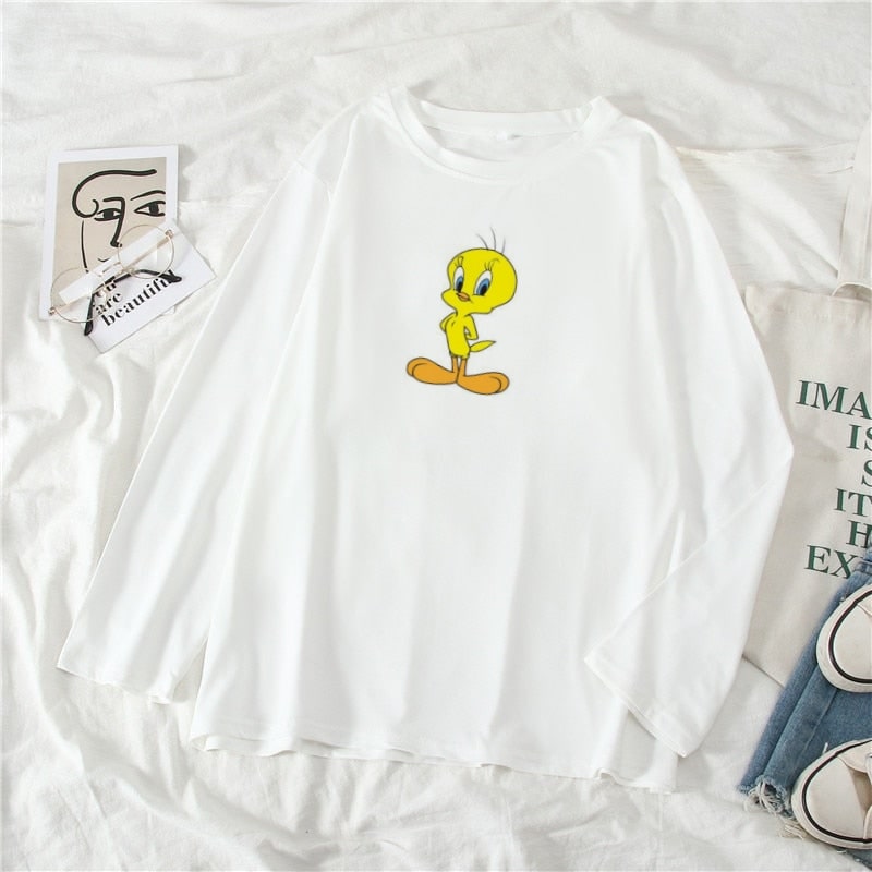 Tweety Graphic Long Sleeve Tee