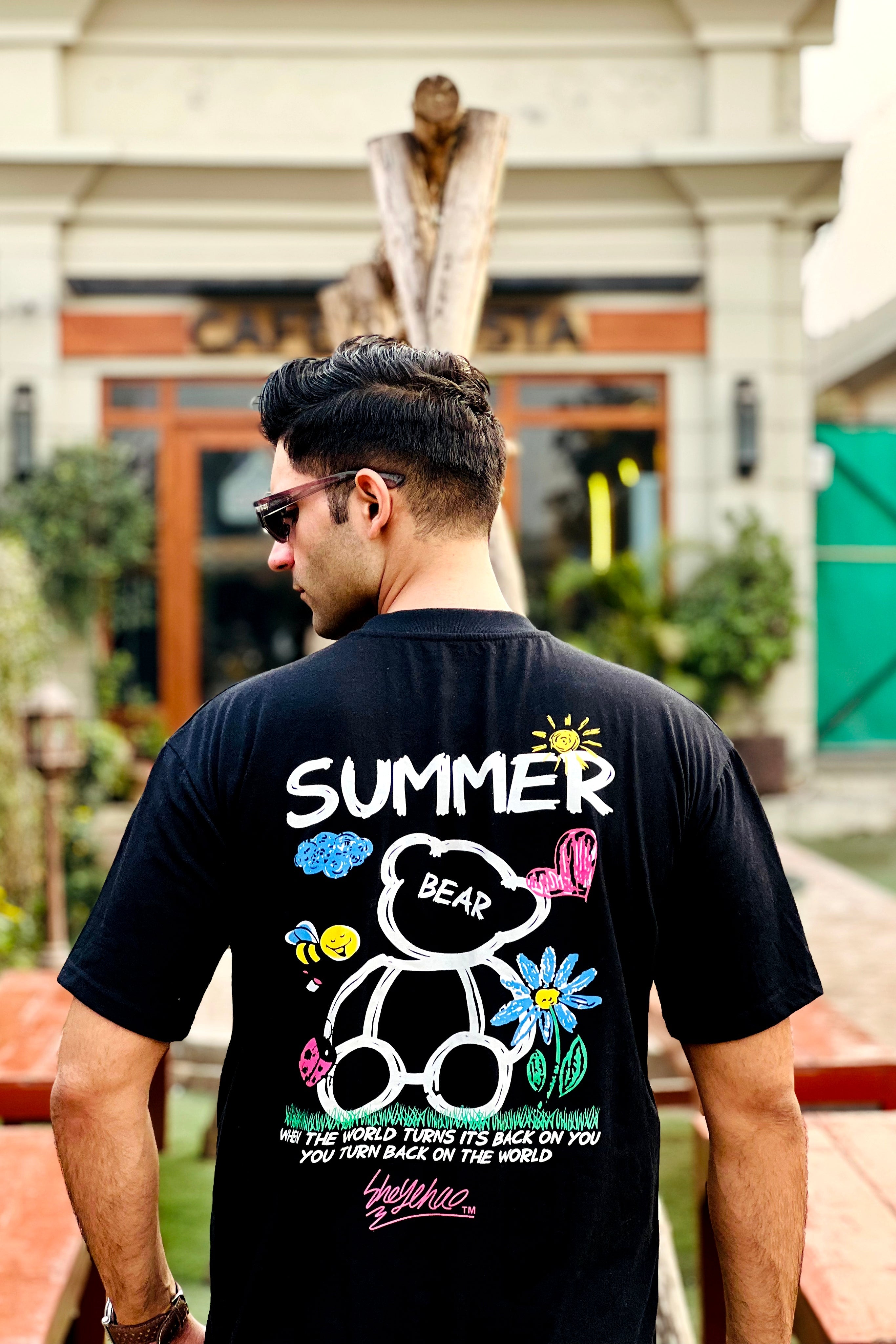 Limited Edition Summer Bear Drop Shoulder T-shirt